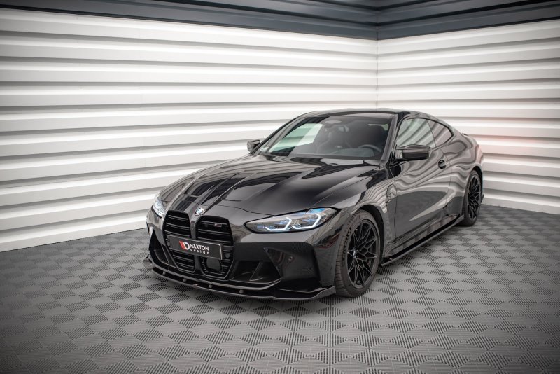 Maxton Front Ansatz V.3 für BMW M4 G82 schwarz Hochglanz BM-4-G82-M-FD3-G
