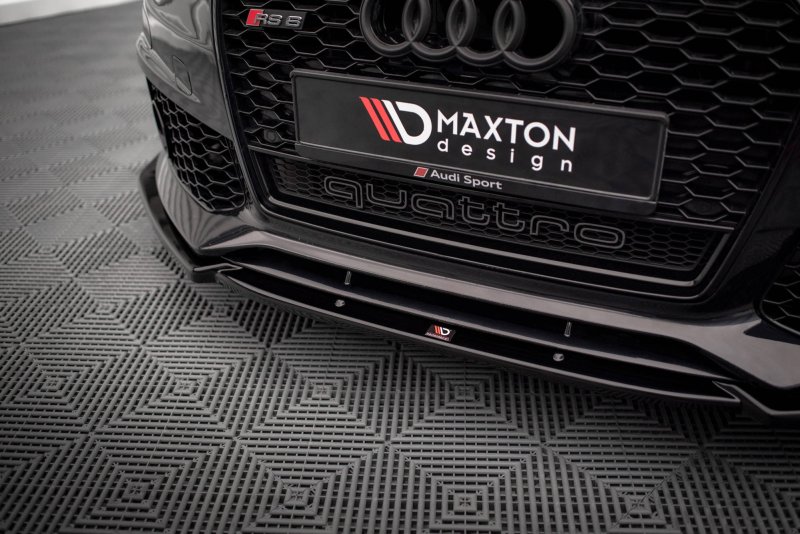 Maxton Front Ansatz für Audi A6 RS6 Look C7 schwarz Hochglanz AU-A6-C7-RS6LOOK-FD1-G
