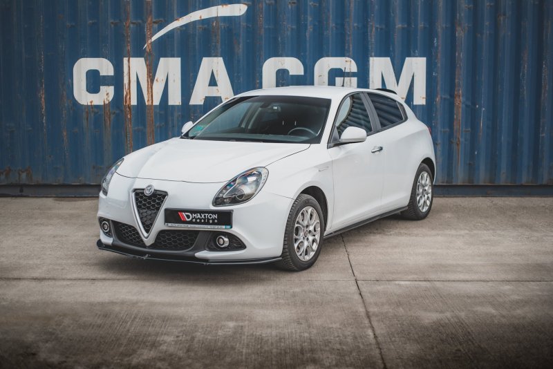 Maxton Front Ansatz V.1 für Alfa Romeo Giulietta Facelift schwarz Hochglanz AL-GU-1F-FD1-G