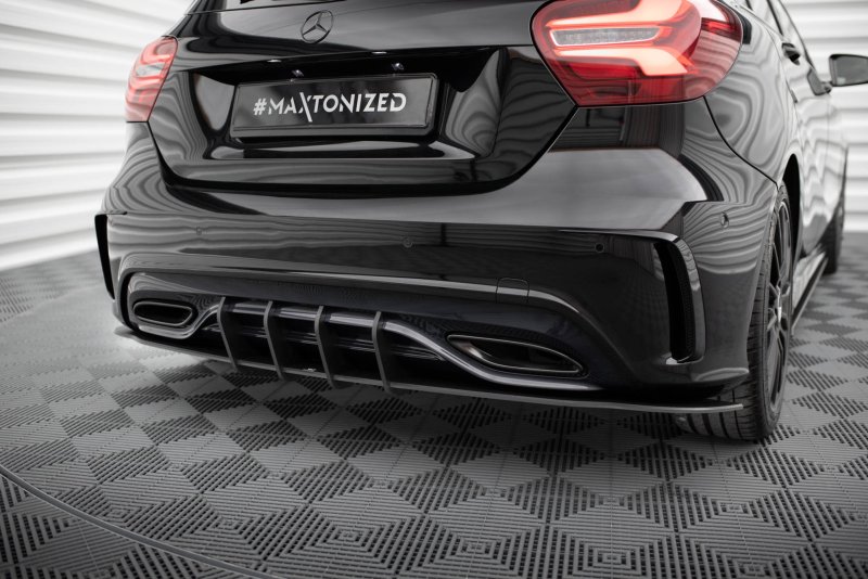 Maxton Street Pro Heckschürze Mercedes-Benz A AMG-Line W176 Facelift MEA176FAMGLINECNC-RS1BRB