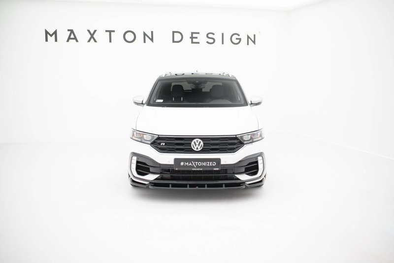Maxton Front Ansatz VW T-Roc R Mk1 schwarz Hochglanz VW-T-ROC-1PF-R-FD1-G