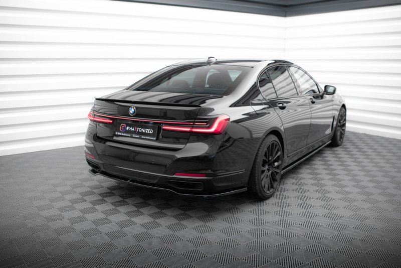Maxton Mittlerer Cup Diffusor Heck Ansatz BMW 7 G11 / G12 Facelift schwarz Hochglanz BM-7-11F-RD1-G