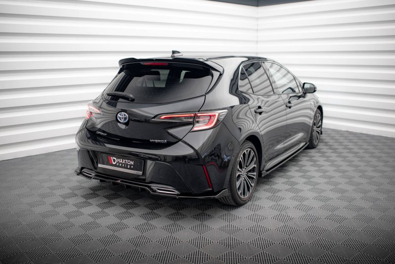 Maxton Mittlerer Cup Diffusor Heck Ansatz Toyota Corolla Hatchback Mk12 schwarz Hochglanz TO-CO-12-HB-RD2G+RD3-G