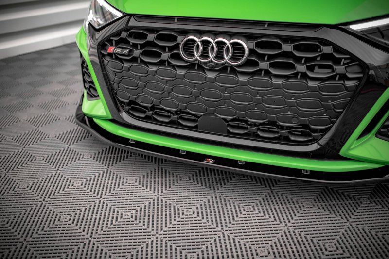 Maxton Front Ansatz V.2 für Audi RS3 8Y schwarz Hochglanz AU-RS3-8Y-S-FD2-G