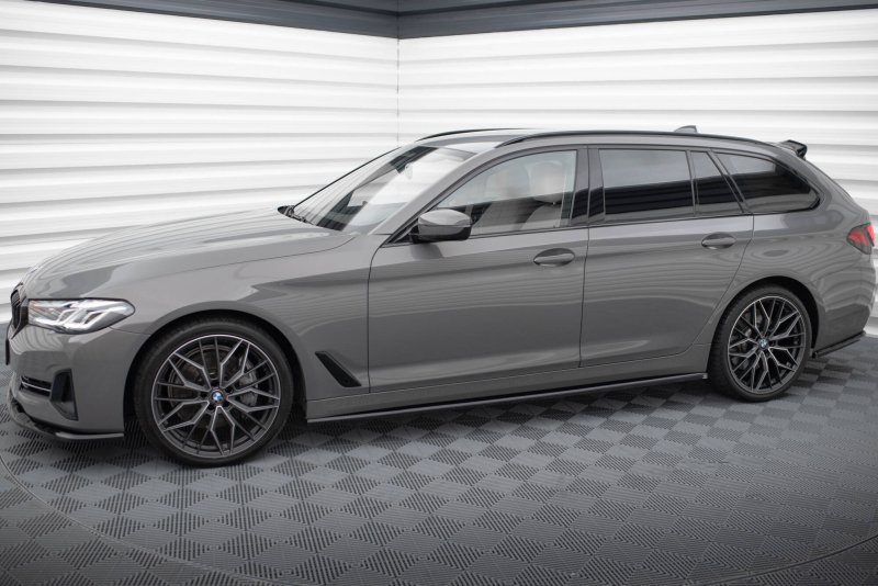 Maxton Seitenschweller Ansatz BMW 5er G30 / G31 Facelift schwarz Hochglanz BM-5-G31F-SD1-G