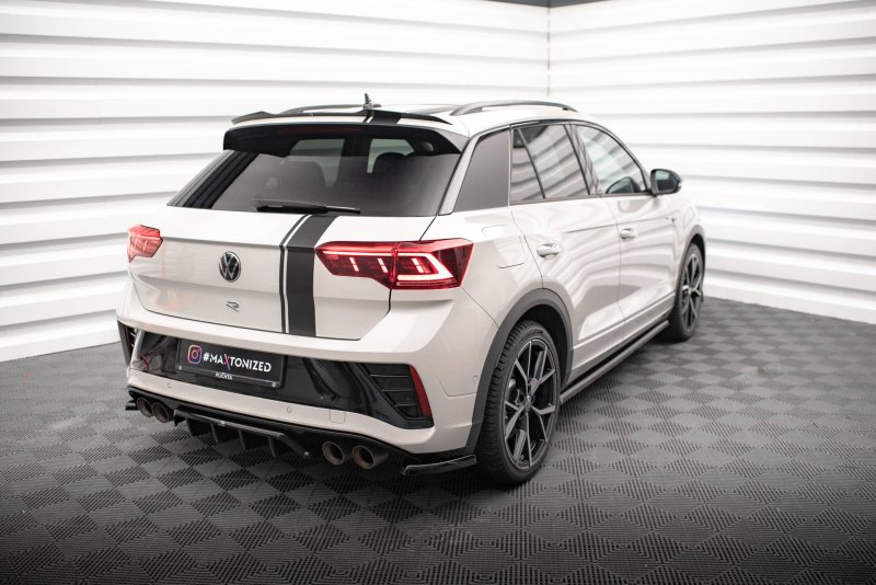 Maxton Heck Ansatz Flaps Diffusor für Volkswagen T-Roc R Mk1 Facelift schwarz Hochglanz VW-T-ROC-1-R-RSD1-G