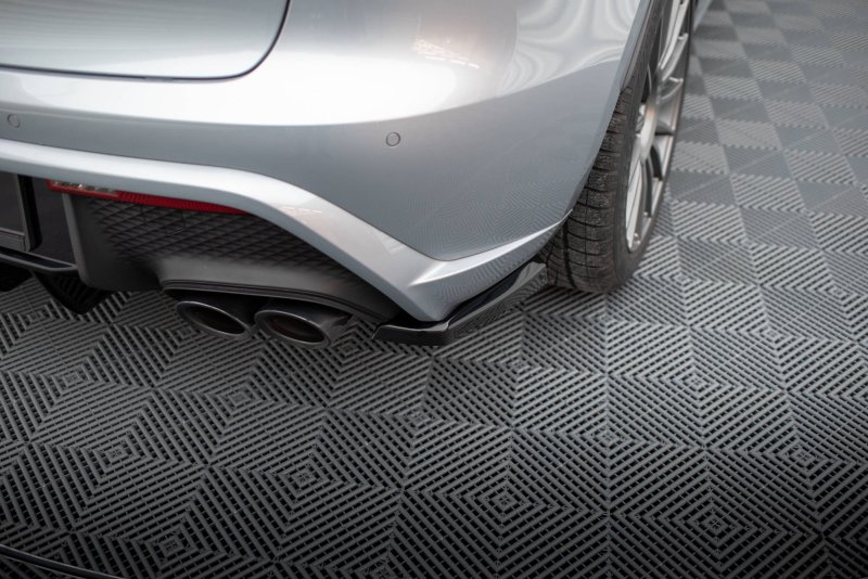 Maxton Heck Ansatz Flaps Diffusor für Porsche Macan Mk1 Facelift 2 schwarz Hochglanz PO-MA-1F2-RSD1-G
