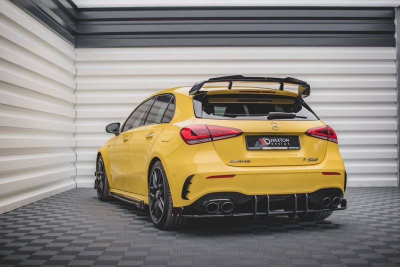 Maxton Rennen Street Pro Heckschürze für Mercedes-AMG A45 S MEA17745CNC-RS1B+BRBI