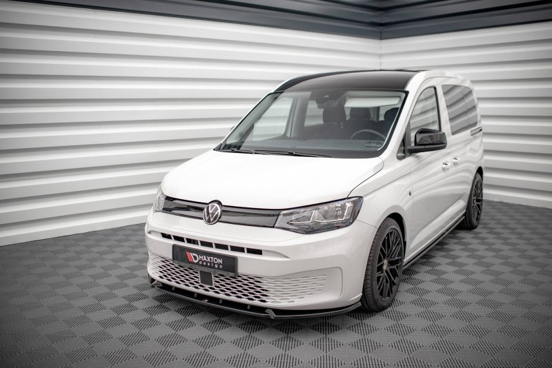 Maxton Front Ansatz V.2 für Volkswagen Caddy Mk5 schwarz Hochglanz VW-CA-5-FD2-G