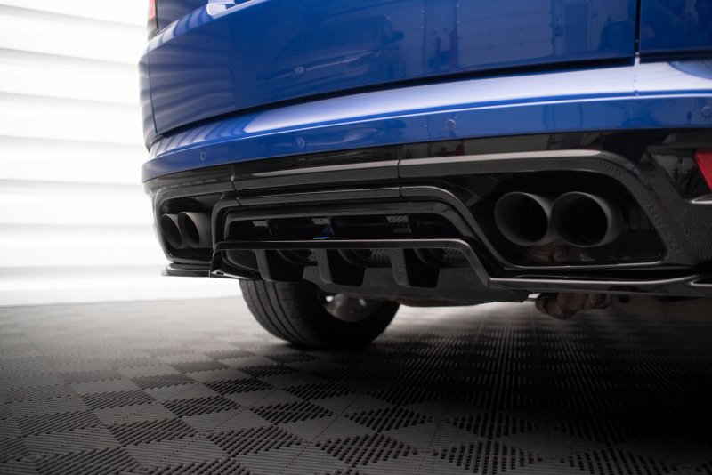 Maxton Mittlerer Diffusor Heck Ansatz DTM Look für Land Rover Range Rover Sport SVR Mk2 schwarz Hochglanz LR-RR-SPORT-2-SVR-RD1G+RD2-G