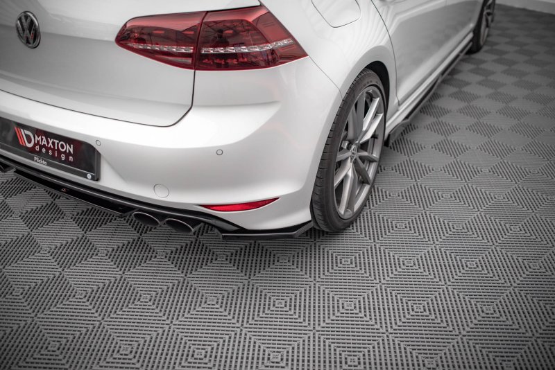 Maxton Heck Ansatz Flaps Diffusor V.3 für Volkswagen Golf R Mk7 schwarz Hochglanz VW-GO-7-R-RSD3-G