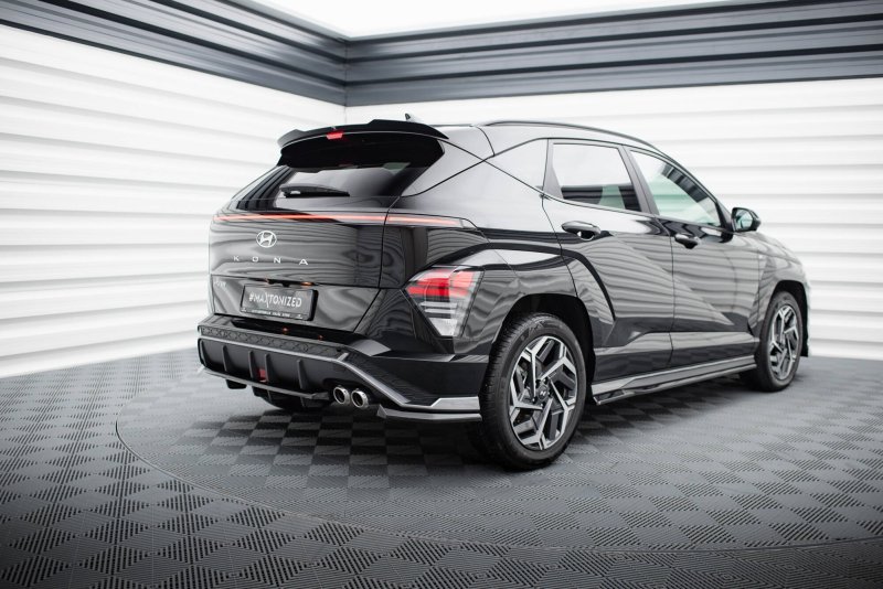 Maxton Mittlerer Cup Diffusor Heck Ansatz Hyundai Kona N-Line Mk2 schwarz Hochglanz HY-KO-2-NLINE-RSD1G+RD1-G