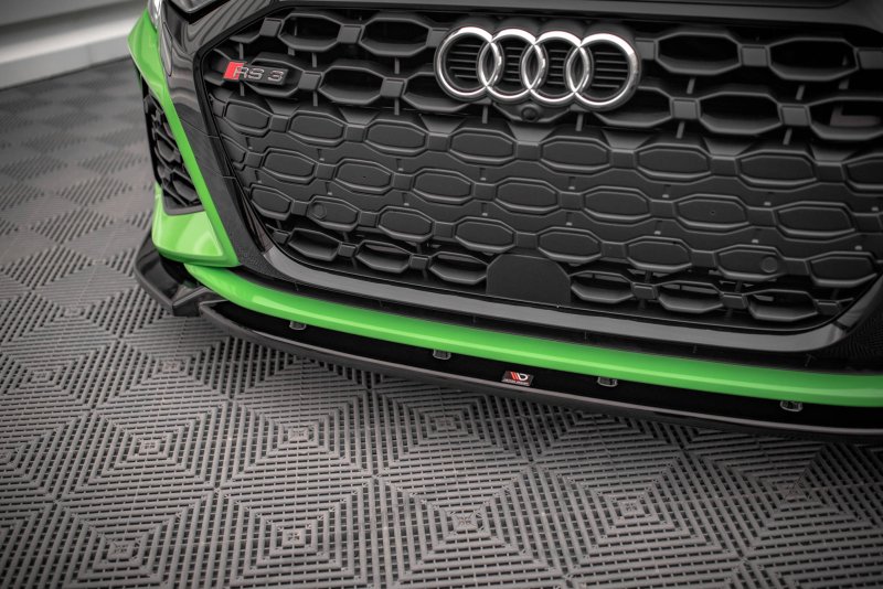 Maxton Front Ansatz V.1 für Audi RS3 8Y schwarz Hochglanz AU-RS3-8Y-S-FD1-G
