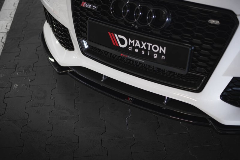 Maxton Front Ansatz V.3 Audi RS7 C7 schwarz Hochglanz AU-RS7-1F-FD3-G