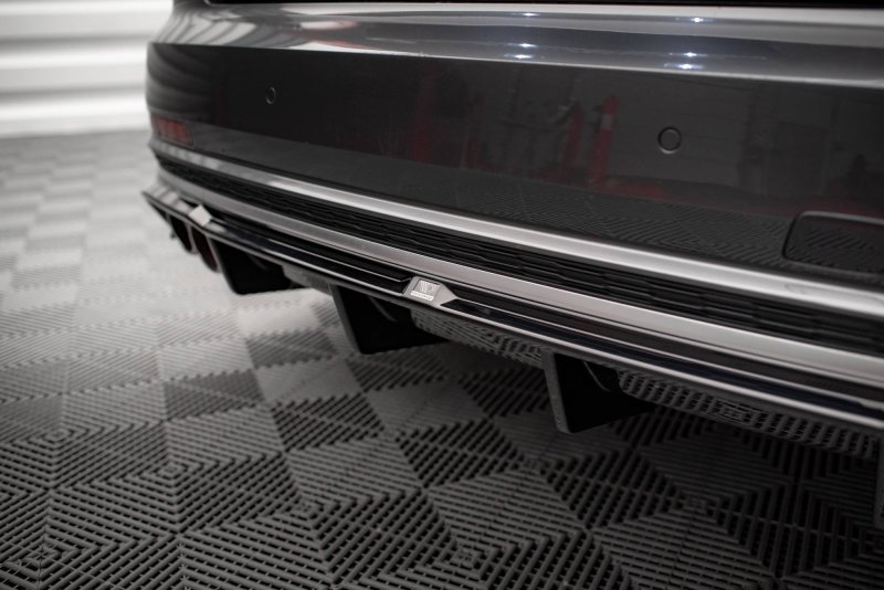 Maxton Diffusor Heck Ansatz für Audi S8 D5 schwarz Hochglanz AU-S8-D5-RS1-G