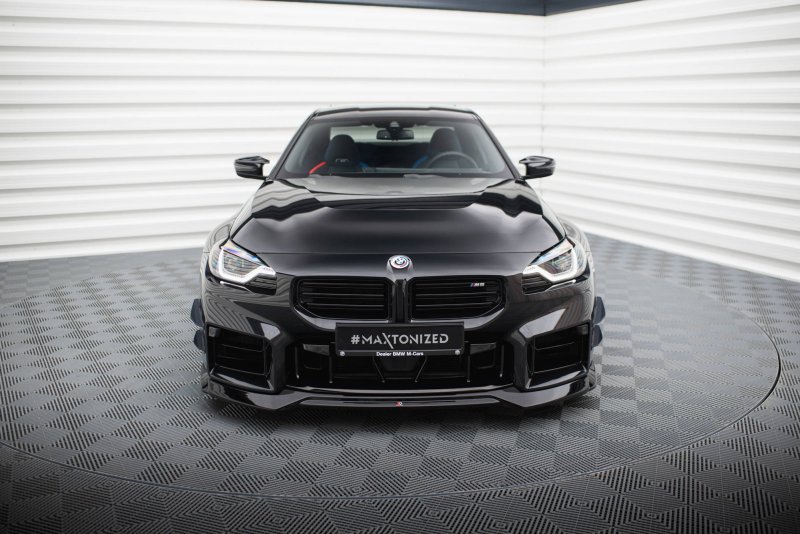 Maxton Front Ansatz V.1 für BMW M2 G87 schwarz Hochglanz BM-M2-G87-FD1-G