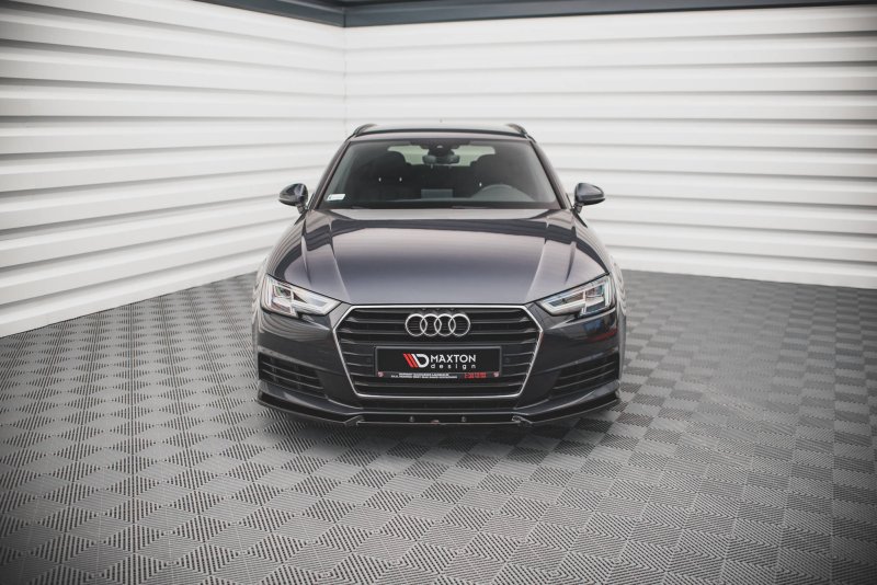 Maxton Front Ansatz V.2 für Audi A4 B9 schwarz Hochglanz AU-A4-B9-FD2-G