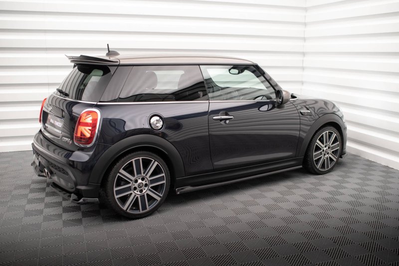 Maxton Seitenschweller Ansatz für Mini Cooper S F56 Facelift schwarz Hochglanz MC-S-3F-56-JCW-SD1-G