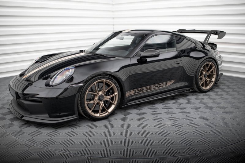 Maxton Seitenschweller Ansatz Porsche 911 992 GT3 schwarz Hochglanz PO-911-992-GT3-SD1-G