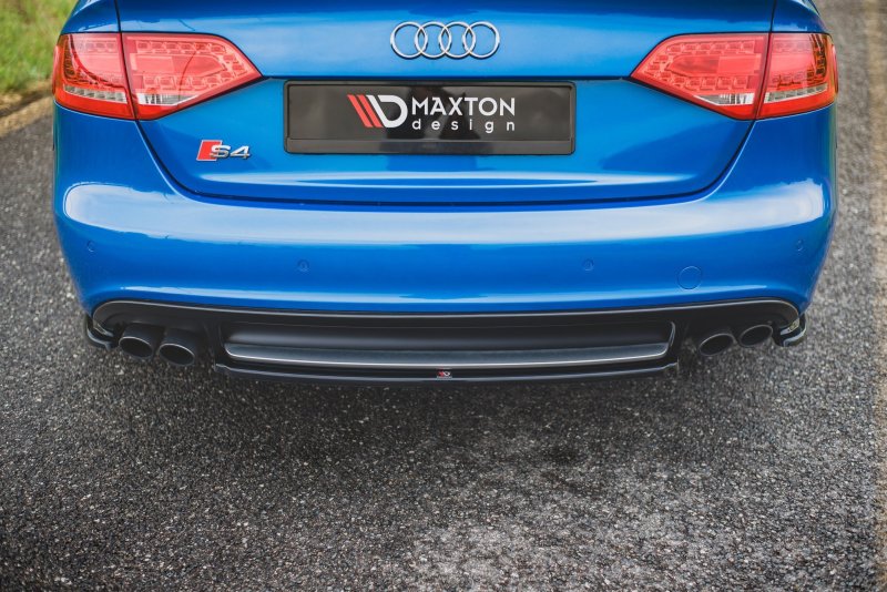 Maxton Heck Ansatz Flaps Diffusor für Audi S4 / A4 S-Line B8 Limousine schwarz Hochglanz AU-S4-B8-RSD1-G