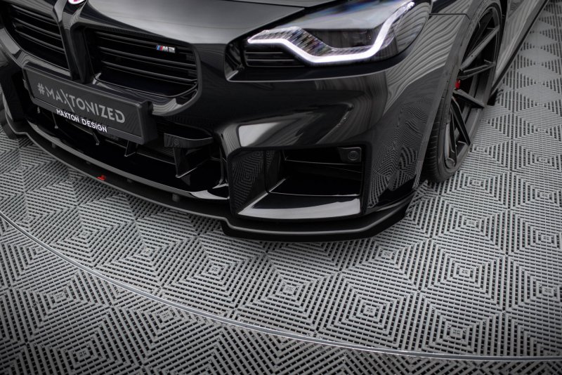 Maxton Front Flaps BMW M2 G87 schwarz Hochglanz BMM2G87CNC-FSF1-G