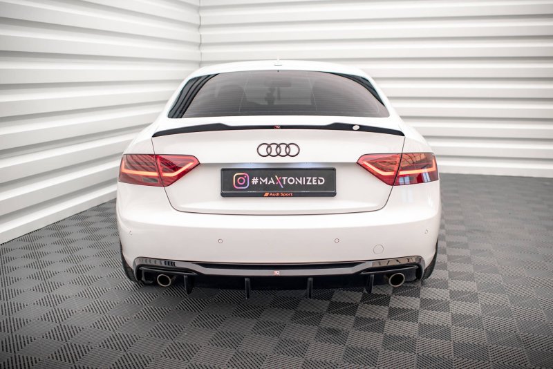 Maxton Diffusor Heck Ansatz Audi A5 8T Facelift (Version mit Einzelauspuff auf beiden Seiten) AU-A5-1F-RS1GO_O