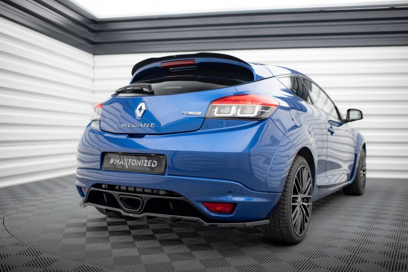Maxton Mittlerer Cup Diffusor Heck Ansatz Renault Megane RS Mk3 schwarz Hochglanz RE-ME-3-RS-RD1G+RD2-G