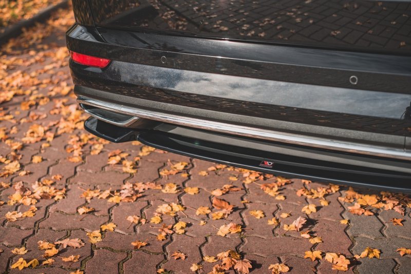 Maxton Mittlerer Diffusor Heck Ansatz für Skoda Karoq Sportline schwarz Hochglanz SK-KA-1-SL-RD1-G