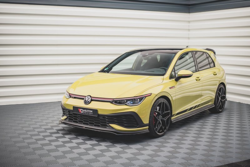 Maxton Front Ansatz V.3 für Volkswagen Golf 8 GTI Clubsport schwarz Hochglanz VW-GO-8-GTI-CS-FD3-G