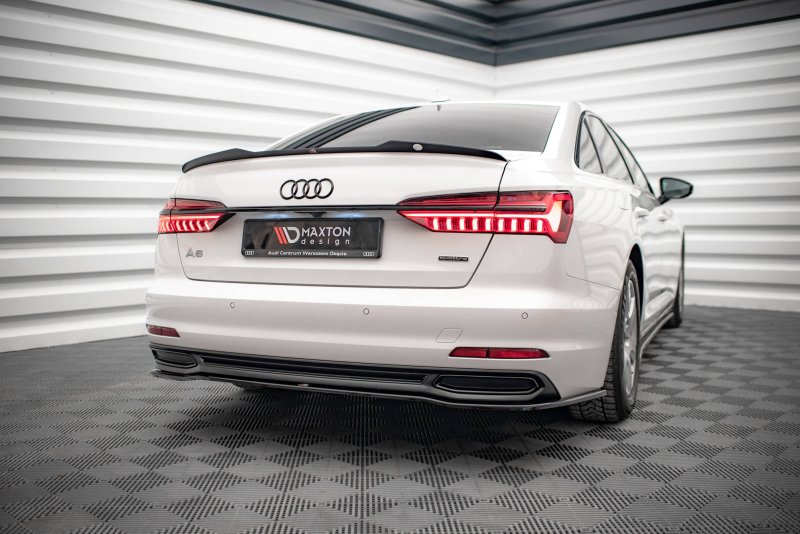 Maxton Spoiler CAP für Audi A6 Limousine C8 schwarz Hochglanz AU-A6-C8-CAP1-G