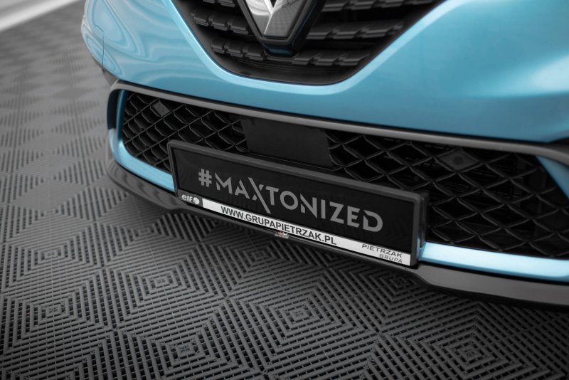 Maxton Front Ansatz V.1 Renault Clio R.S. Line Mk5 schwarz Hochglanz RE-CL-5-RSLINE-FD1-G