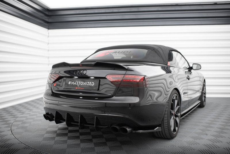 Maxton Spoiler CAP Abrisskante 3D Audi S5 / A5 S-Line Cabrio 8T schwarz Hochglanz AU-S5-1-CA-CAP1-G