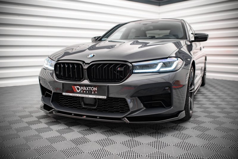 Maxton Front Ansatz V.1 für BMW M5 F90 Facelift schwarz Hochglanz BM-5-90F-M-FD1-G