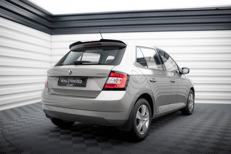 Maxton Spoiler CAP Abrisskante Skoda Fabia Hatchback Mk3 schwarz Hochglanz SK-FA-3-HB-CAP1-G