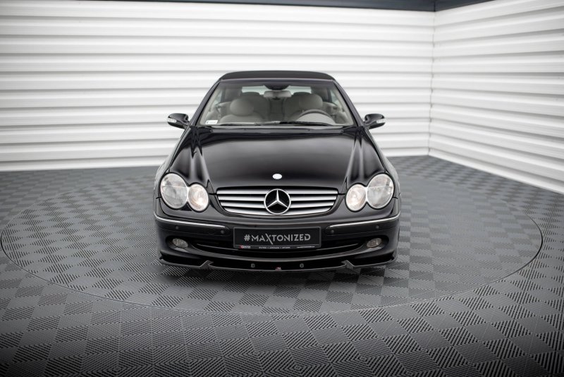 Maxton Front Ansatz V.2 für Mercedes-Benz CLK W209 schwarz Hochglanz ME-CLK-209-FD2-G