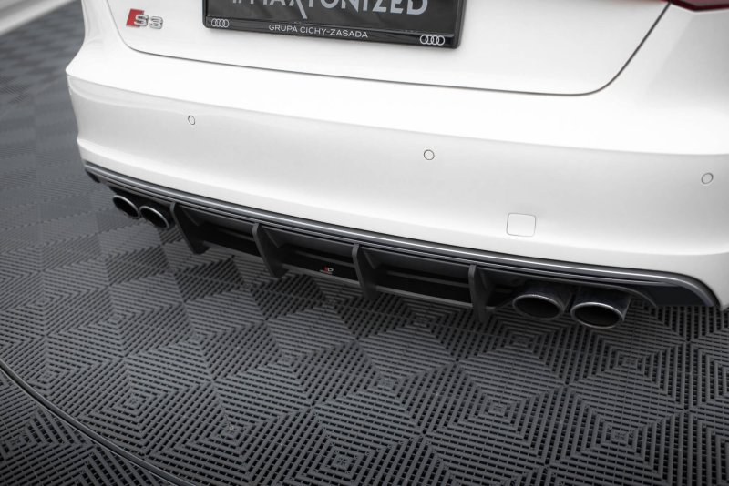 Maxton Street Pro Heckschürze Audi S3 Sportback / Hatchback 8V AUS33CNC-RS1B+BRBI