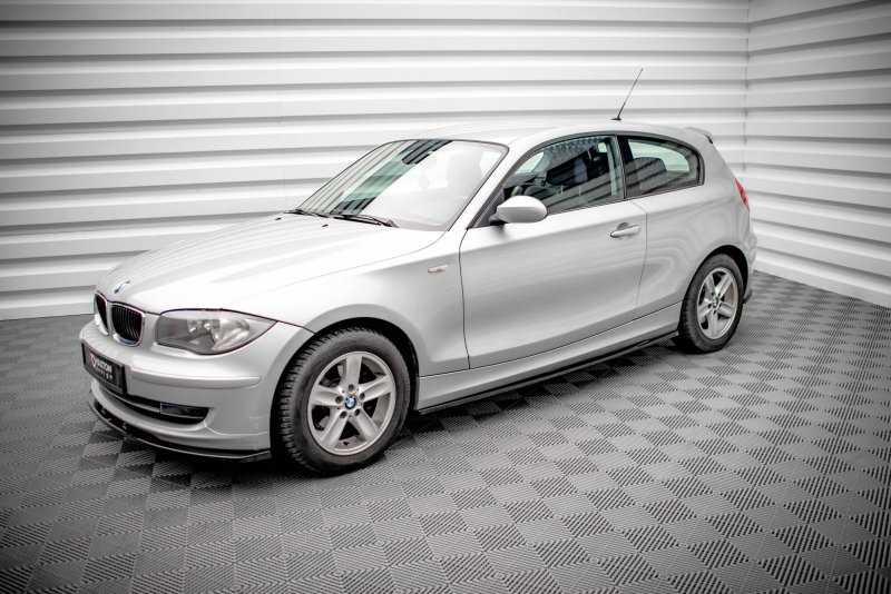 Maxton Seitenschweller Ansatz V.2 BMW 1er E81 Facelift schwarz Hochglanz BM-1-81F-SD2-G