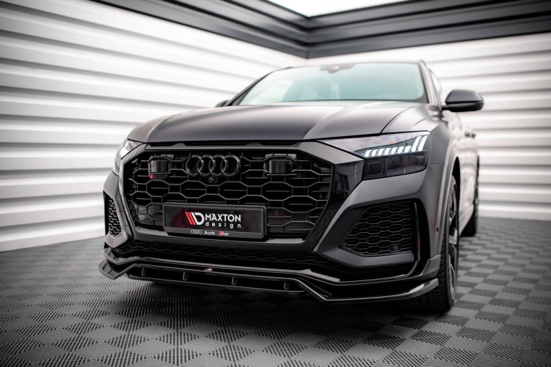 Maxton Front Ansatz V.3 für Audi RSQ8 Mk1 schwarz Hochglanz AU-RSQ8-1-FD3G+FD3R-G