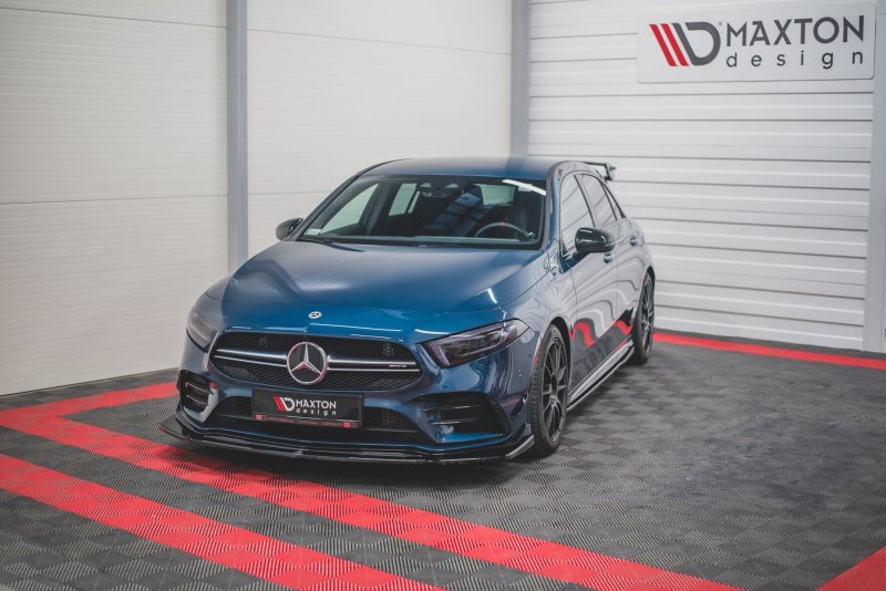 Maxton Front Ansatz V.3 für Mercedes A35 AMG / AMG-Line W177  schwarz Hochglanz ME-A-177-35-FD3-G