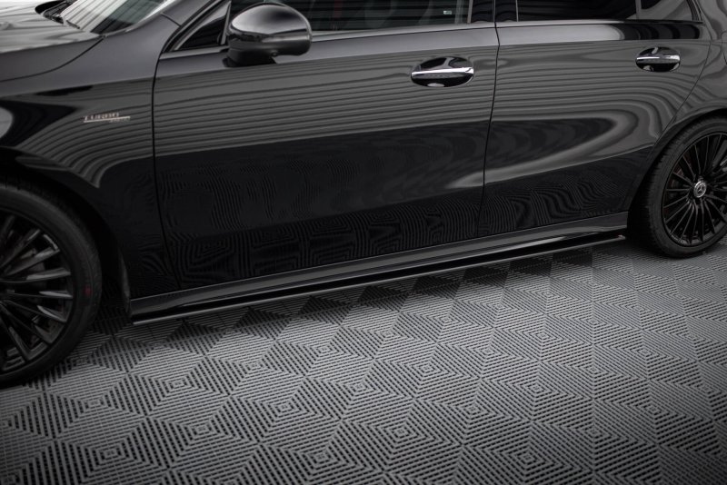 Maxton Street Pro Seitenschweller Ansatz Mercedes-AMG A35 W177 Facelift MEA177F35CNC-SD1BRB