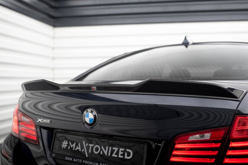 Maxton Spoiler CAP Abrisskante 3D BMW 5er M-Paket F10 schwarz Hochglanz BM-5-10-MPACK-CAP1-G