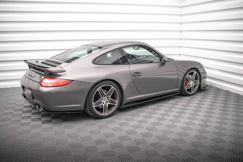 Maxton Seitenschweller Ansatz für Porsche 911 Carrera / Carrera GTS 997 Facelift schwarz Hochglanz PO-911-997F-CA-S-SD1-G