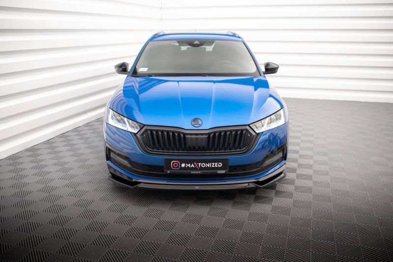 Maxton Front Ansatz V.2 für Skoda Octavia Sportline Mk4 schwarz Hochglanz SK-OC-4-SL-K-FD2-G