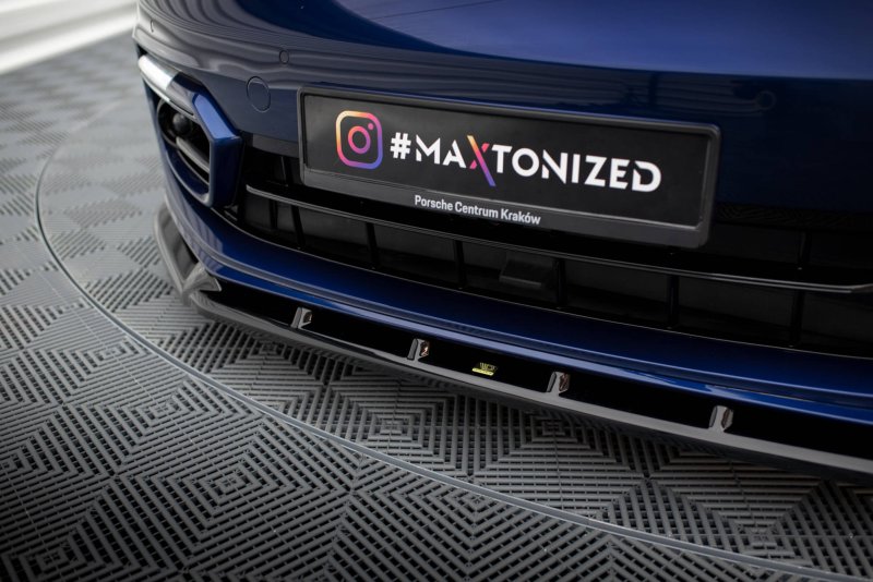 Maxton Front Ansatz V.2 für Porsche Panamera E-Hybrid 971 Facelift schwarz Hochglanz PO-PA-971F-H-FD2-G