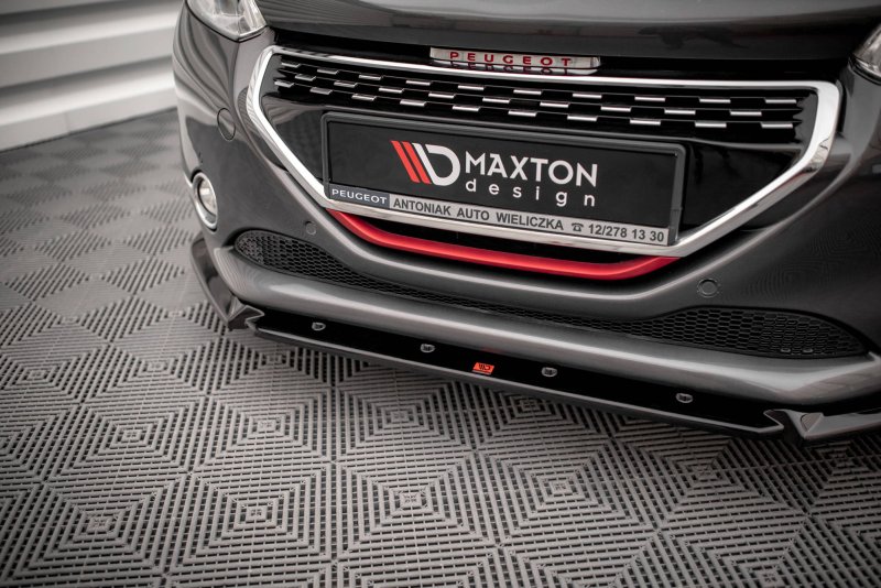 Maxton Front Ansatz V.2 für Peugeot 208 GTi Mk1 schwarz Hochglanz PE-208-1-GTI-FD2-G