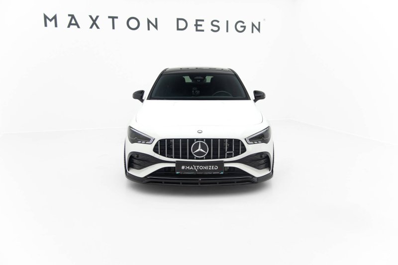 Maxton Front Ansatz Mercedes-AMG CLA 35 Coupe / Shooting Brake C118 Facelift / X118 Facelift schwarz Hochglanz ME-CLA-118F-35-FD1G+FD1R-G