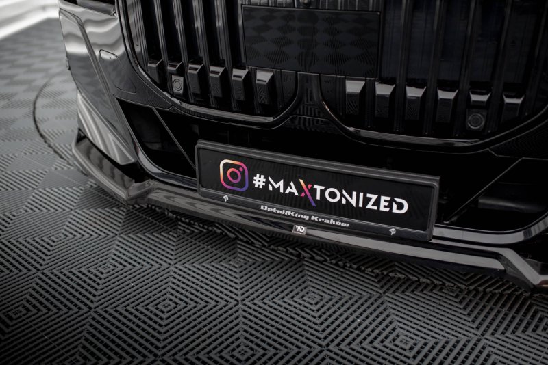 Maxton Front Ansatz V.3 für BMW 7 M-Paket / M760e G70 schwarz Hochglanz BM-7-G70-MPACK-FD3-G