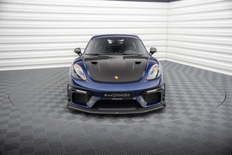 Maxton Front Ansatz Porsche 718 Cayman GT4 RS 982c schwarz Hochglanz PO-CA-718-GT4-RS-FD1-G
