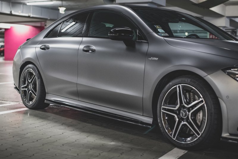 Maxton Seitenschweller Ansatz für Mercedes-AMG CLA 35 / 45 C118 schwarz Hochglanz ME-CLA-118-AMG-SD1-G