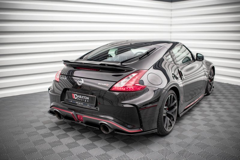 Maxton Mittlerer Diffusor Heck Ansatz für Nissan 370Z Nismo Facelift schwarz Hochglanz NI-370Z-NISMO-RD1-G